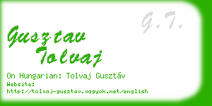 gusztav tolvaj business card