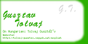 gusztav tolvaj business card